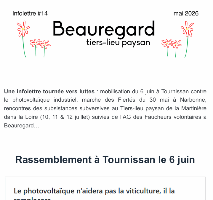 Infolettre #14, mai 2026